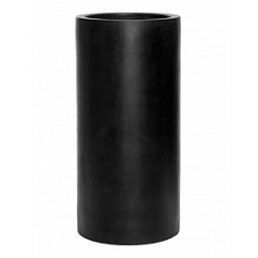 Кашпо Pottery Pots Fiberstone klax black, чёрного цвета L размер диаметр - 40 см высота - 80 см