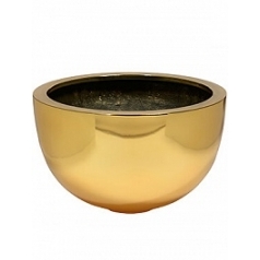 Кашпо Pottery Pots Fiberstone platinum gold, под цвет золота bowl M размер диаметр - 45 см высота - 39 см