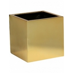 Кашпо Pottery Pots Fiberstone platinum gold, под цвет золота fleur L размер длина - 25 см высота - 25 см