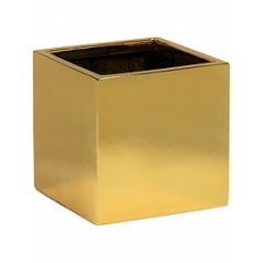 Кашпо Pottery Pots Fiberstone platinum gold, под цвет золота fleur M размер длина - 20 см высота - 20 см