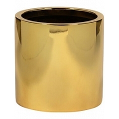 Кашпо Pottery Pots Fiberstone platinum gold, под цвет золота puk M размер диаметр - 20 см высота - 20 см