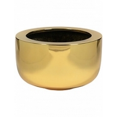 Кашпо Pottery Pots Fiberstone platinum gold, под цвет золота sunny M размер диаметр - 33 см высота - 20 см
