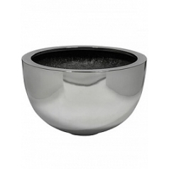 Кашпо Pottery Pots Fiberstone platinum под цвет серебра bowl M размер диаметр - 45 см высота - 28 см