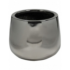Кашпо Pottery Pots Fiberstone platinum под цвет серебра kevan M размер диаметр - 25 см высота - 21 см