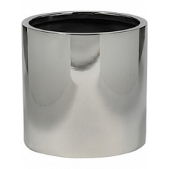 Кашпо Pottery Pots Fiberstone platinum под цвет серебра puk L размер диаметр - 25 см высота - 25 см