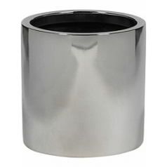 Кашпо Pottery Pots Fiberstone platinum под цвет серебра puk M размер диаметр - 20 см высота - 20 см