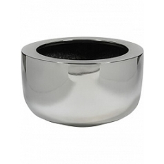 Кашпо Pottery Pots Fiberstone platinum под цвет серебра sunny M размер диаметр - 33 см высота - 20 см