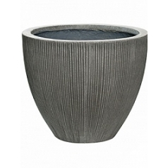Кашпо Pottery Pots Fiberstone ridged dark grey, серого цвета jesslyn S размер диаметр - 51 см высота - 43 см