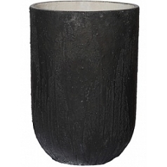Кашпо Pottery Pots Raw cody high S размер burned black, чёрного цвета диаметр - 28 см высота - 40 см