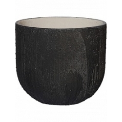 Кашпо Pottery Pots Raw cody L размер burned black, чёрного цвета диаметр - 42 см высота - 37 см