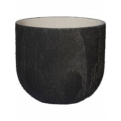 Кашпо Pottery Pots Raw cody M размер burned black, чёрного цвета диаметр - 35 см высота - 31 см