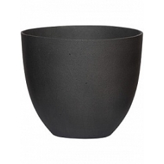 Кашпо Pottery Pots Refined coral M размер volcano black, чёрного цвета диаметр - 25 см высота - 21 см