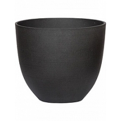 Кашпо Pottery Pots Refined coral S размер volcano black, чёрного цвета диаметр - 18 см высота - 15 см