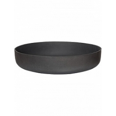 Кашпо Pottery Pots Refined eav low S размер volcano black, чёрного цвета диаметр - 33 см высота - 7.5 см