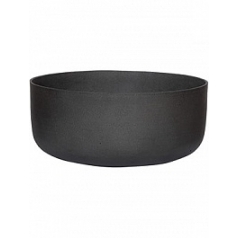 Кашпо Pottery Pots Refined eav XS размер volcano black, чёрного цвета диаметр - 27 см высота - 11.5 см