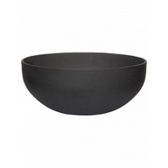 Кашпо Pottery Pots Refined morgana xxs volcano black, чёрного цвета диаметр - 30 см высота - 13 см
