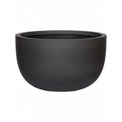 Кашпо Pottery Pots Refined sunny M размер volcano black, чёрного цвета диаметр - 35 см высота - 21 см