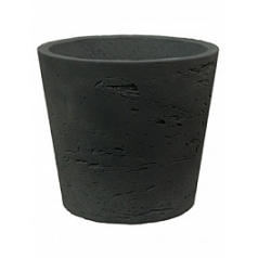 Кашпо Pottery Pots Rough mini bucket XS размер black, чёрного цвета washed диаметр - 12.6 см высота - 11.4 см