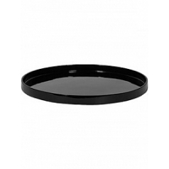 Поддон Fiberstone saucer round M размер glossy black, чёрного цвета диаметр - 45 см высота - 3 см