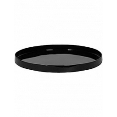 Поддон Fiberstone saucer round S размер glossy black, чёрного цвета диаметр - 40 см высота - 3 см