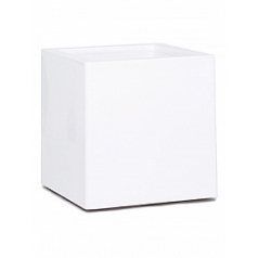 Кашпо Fleur Ami Premium cubus white, белого цвета длина - 60 см высота - 60 см