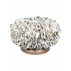 Кашпо Fleur Ami Shell oyster bowl white, белого цвета shell диаметр - 50 см высота - 30 см