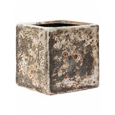 Кашпо Nieuwkoop Lava cube relic rust metal (glazed inside) длина - 16 см высота - 16 см