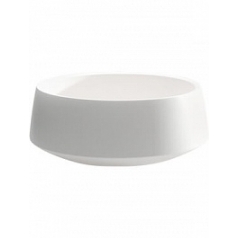 Кашпо Nieuwkoop D&m indoor bowl fusion white, белого цвета (per 2 pcs.) диаметр - 33 см высота - 13 см