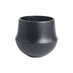 Кашпо Nieuwkoop D&m indoor pot fusion black, чёрного цвета диаметр - 17 см высота - 15 см