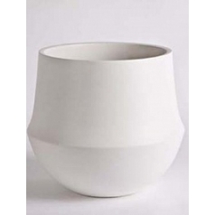 Кашпо Nieuwkoop D&m indoor pot fusion white, белого цвета диаметр - 24 см высота - 22 см