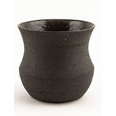 Кашпо Nieuwkoop D&m indoor pot lump black, чёрного цвета диаметр - 19 см высота - 18 см