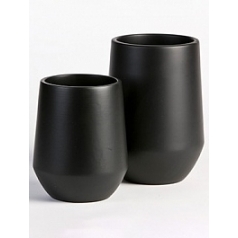 Кашпо Nieuwkoop D&m indoor vase fusion black, чёрного цвета диаметр - 16 см высота - 20 см