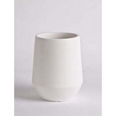 Кашпо Nieuwkoop D&m indoor vase fusion white, белого цвета (per 2 pcs.) диаметр - 18 см высота - 26 см