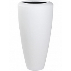 Кашпо Nieuwkoop Flaire partner straight white, белого цвета диаметр - 40 см высота - 80 см