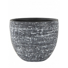 Кашпо Nieuwkoop Indoor pottery pot karlijn anthracite, цвет антрацит (per 6 pcs.) диаметр - 18 см высота - 16 см