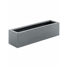 Кашпо Nieuwkoop Argento balcony box natural grey, серого цвета длина - 80 см высота - 20 см
