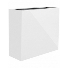 Кашпо Nieuwkoop Argento divider shiny white, белого цвета длина - 95 см высота - 90 см