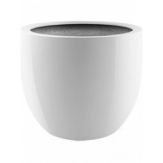 Кашпо Nieuwkoop Argento egg pot shiny white, белого цвета диаметр - 65 см высота - 54 см