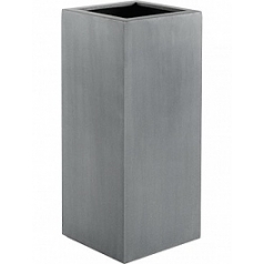 Кашпо Nieuwkoop Argento high cube natural grey, серого цвета длина - 40 см высота - 100 см