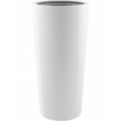 Кашпо Nieuwkoop Argento vase shiny white, белого цвета диаметр - 36 см высота - 68 см