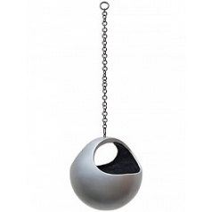 Подвесное Кашпо Nieuwkoop Gradient hanging basket matt grey, серого цвета диаметр - 21 см высота - 21 см