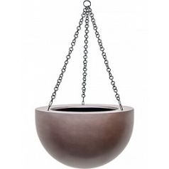 Подвесное Кашпо Nieuwkoop Gradient hanging bowl matt coffee диаметр - 33 см высота - 21 см