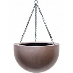 Подвесное Кашпо Nieuwkoop Gradient hanging bowl matt coffee диаметр - 38 см высота - 24 см