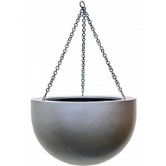 Подвесное Кашпо Nieuwkoop Gradient hanging bowl matt grey, серого цвета диаметр - 38 см высота - 24 см