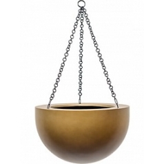 Подвесное Кашпо Nieuwkoop Gradient hanging bowl matt honey диаметр - 33 см высота - 21 см