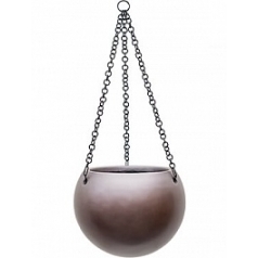 Подвесное Кашпо Nieuwkoop Gradient hanging globe matt coffee диаметр - 24 см высота - 19 см