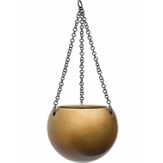 Подвесное Кашпо Nieuwkoop Gradient hanging globe matt honey диаметр - 24 см высота - 19 см