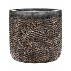 Кашпо Nieuwkoop Luxe lite universe layer cylinder bronze, бронзового цвета диаметр - 40 см высота - 38 см