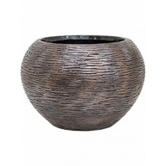 Кашпо Nieuwkoop Luxe lite universe wrinkle globe bronze, бронзового цвета диаметр - 45 см высота - 32 см