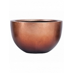 Кашпо Nieuwkoop Metallic под цвет серебра leaf bowl matt copper диаметр - 45 см высота - 27 см